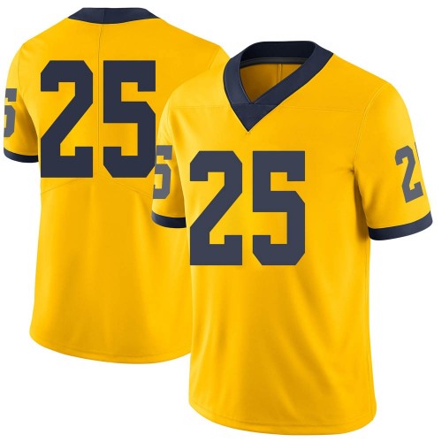 Cornell Wheeler Michigan Wolverines Men's NCAA #25 Maize Limited Brand Jordan College Stitched Football Jersey QXI4654RM